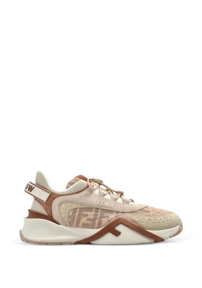 FENDI Flow leather-panelled sneakers - Pink