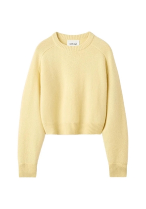 Soft Goat cashmere raglan-sleeve knitwear - Yellow