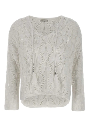Kangra crochet-knit sweater - White