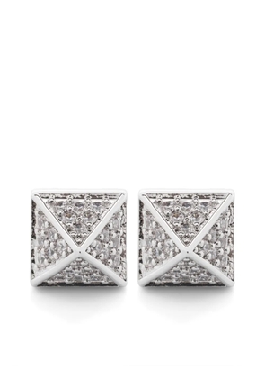 Eddie Borgo Pavé Pyramid earrings - Silver