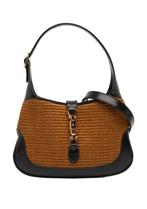 Gucci Pre-Owned 2020-2023 Small Bicolor Raffia Jackie 1961 crossbody bag - Brown
