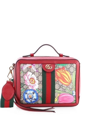 Gucci Pre-Owned Ophidia Zip Around Camera Bag Flora GG Coated Canvas Small shoulder bag - Brown