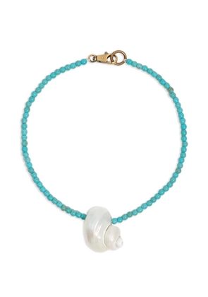 Bimba y Lola beaded shell-pendant necklace - Blue