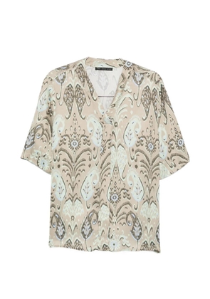 Low Brand paisley-pattern V-neck shirt - Neutrals