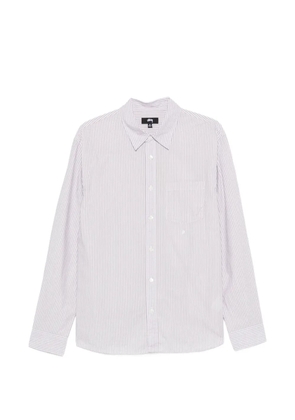 Stüssy striped chest-pocket shirt - Purple