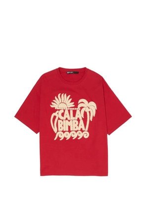 Bimba y Lola towelling-logo T-shirt - Red