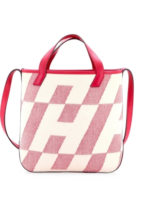 Hermès Pre-Owned Cabas H en Biais Tote Canvas with Leather 27 shoulder bag - Pink