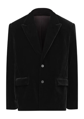 LGN LOUIS GABRIEL NOUCHI velvet single-breasted blazer - Black