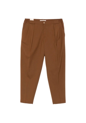 Briglia 1949 Portobellos pleated-front tapered trousers - Brown