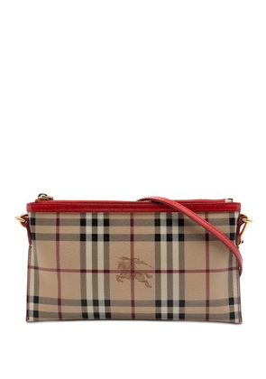 Burberry Pre-Owned 2000-2017 Haymarket Check Coated Canvas Peyton crossbody bag - Neutrals