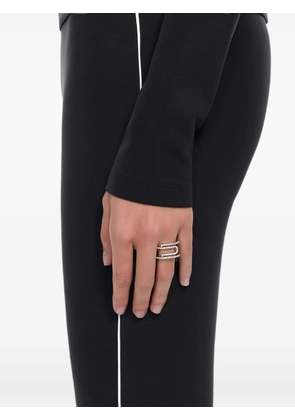 Off-White Paperclip strass-embellished ring - Silver