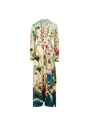 F.R.S For Restless Sleepers Danae floral-print belted maxi dress - Neutrals