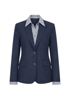 rag & bone Frank Mixed-Media single-breasted wool blazer - Blue
