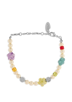 Off-White floral-charm bracelet - Silver