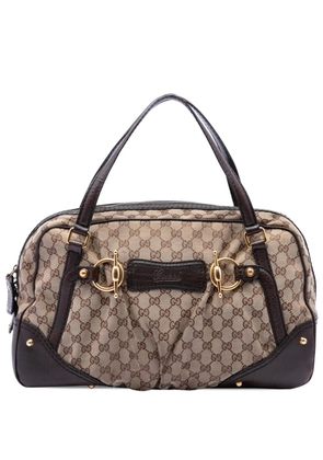 Gucci Pre-Owned 2016-2026 GG Canvas Jockey boston bag - Neutrals