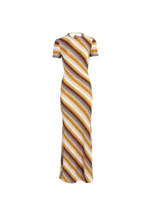 Silvia Tcherassi Allie stripe-print dress - Yellow