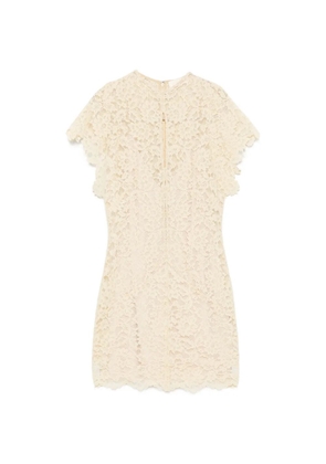 De La Vali Laia lace-overlay mini dress - Yellow