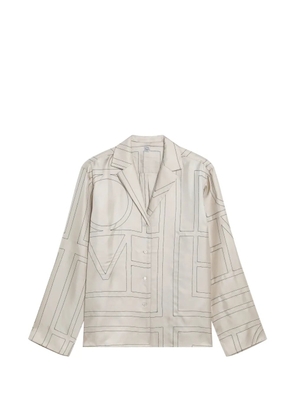TOTEME Monogram pajama shirt - Neutrals