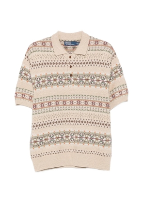 Polo Ralph Lauren Fair Isle short-sleeve polo shirt - Neutrals