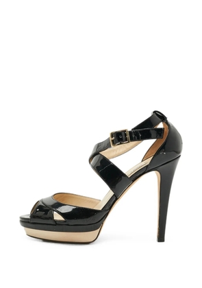 Jimmy Choo Pre-Owned Kuki criss-cross sandals - Black