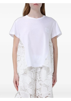 MeimeiJ macramé-panelled T-shirt - White