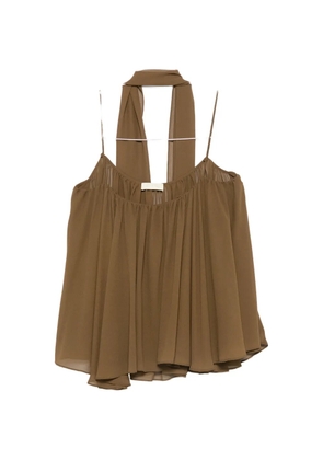 De La Vali Agapito draped top - Brown