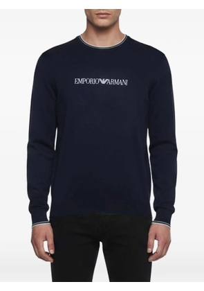 Emporio Armani Pre-Owned logo-print sweater - Blue