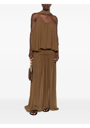 De La Vali Agapito draped top - Brown