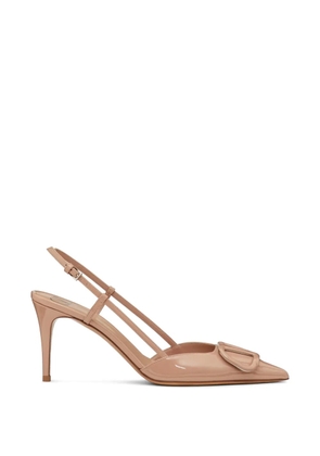 Valentino Garavani VLogo Signature patent leather pumps - Neutrals