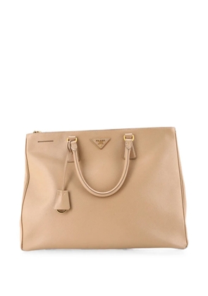 Prada Pre-Owned Double Zip Lux Saffiano Leather XL tote bag - Neutrals