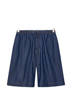 LOEWE drawstring chambray shorts - Blue