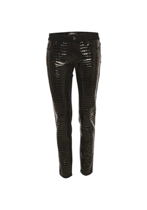 Just Cavalli Vintage snakeskin-pattern jersey trousers - Black