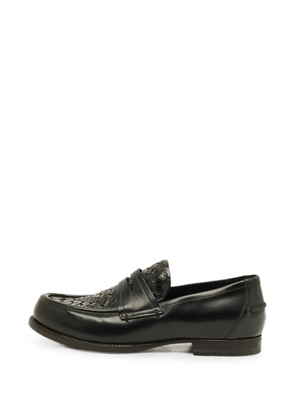 Bottega Veneta Pre-Owned Veneta leather penny loafers - Black