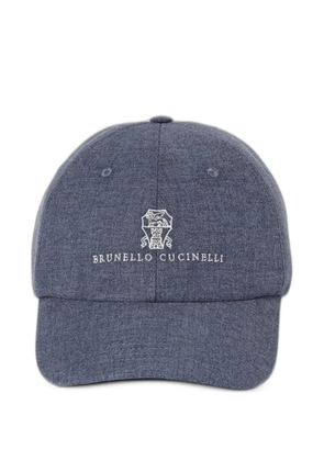Brunello Cucinelli logo-embroidered baseball cap - Blue