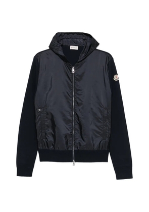 Moncler logo-patch hoodie - Blue