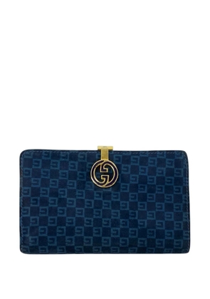 Gucci Pre-Owned 20th Century G Logo Suede Bifold Wallet small wallets - Blue
