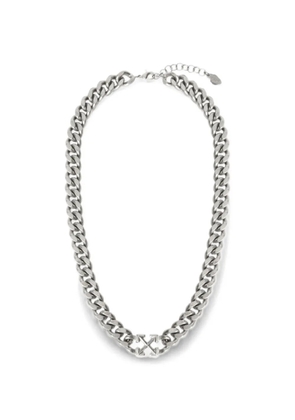 Off-White Arrows curb-chain necklace - Silver