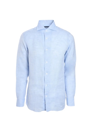 Tombolini spread-collar button-up shirt - Blue