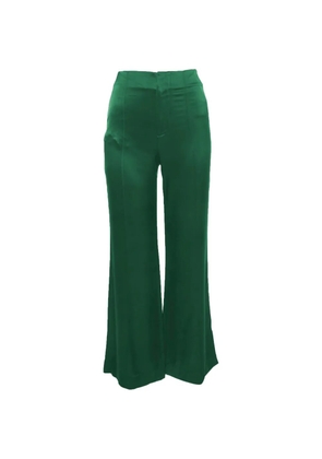 alice + olivia wide-leg satin trousers - Green