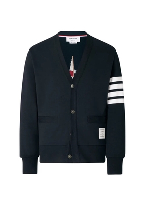 Thom Browne 4-Bar boat-embroidery cardigan - Blue