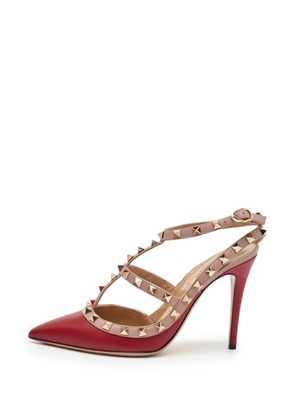 Valentino Garavani Pre-Owned Rockstud ankle strap pumps - Red