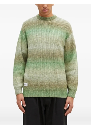 BUTTER GOODS Beams striped knitted sweater - Green