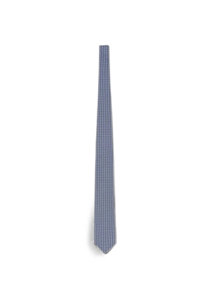Ferragamo Gancini silk tie - Blue