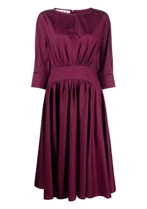 Marni fitted-waistline midi dress - Purple