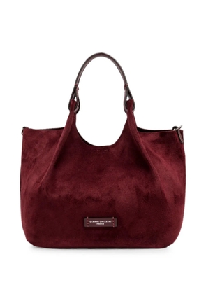 GIANNI CHIARINI medium Dua suede tote bag - Red