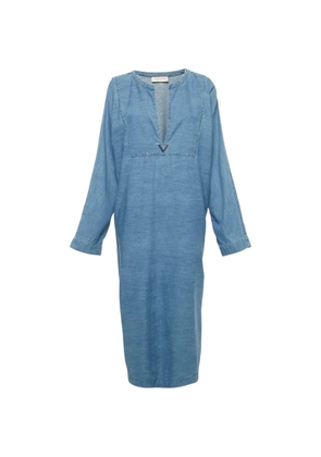 Valentino Pre-Owned VLogo denim maxi dress - Blue