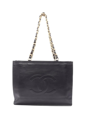 CHANEL Pre-Owned 1994-1996 CC Lambskin Chain tote bag - Black