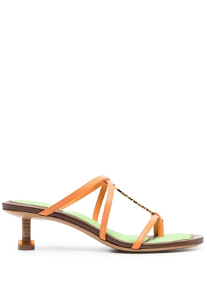 Jacquemus Pralu 45mm leather sandals - Orange