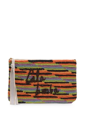 Bimba y Lola large plaited clutch bag - Orange