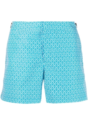 Orlebar Brown diamond-print swim shorts - Blue